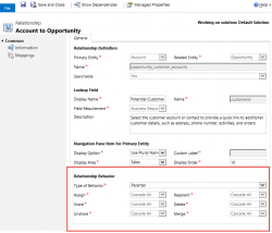 Dynamics CRM Entity Cascading Relationship