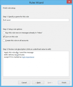 Auto-delay rule