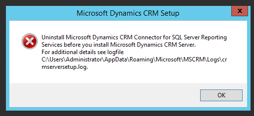 SQL Server Reporting Services Connector Uninstall Warning