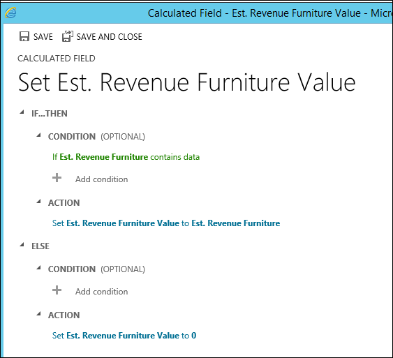 Set Estimated Revenue Non-Blank