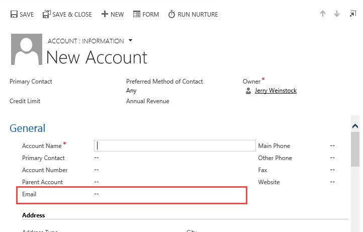 Account Information Form