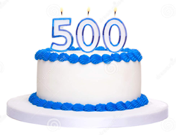 500th cake