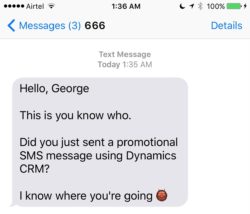 Don't be evil by sending promotional SMS