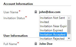 Manually update invitation status