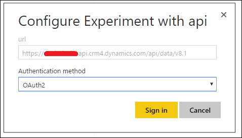 Power BI Successfull Connect using OAuth2