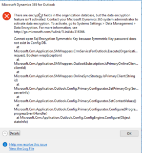 Tip #956: Encryption error when configuring Dynamics 365 for Outlook ...
