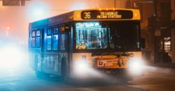 Bus travelling at night that can potentially kill you